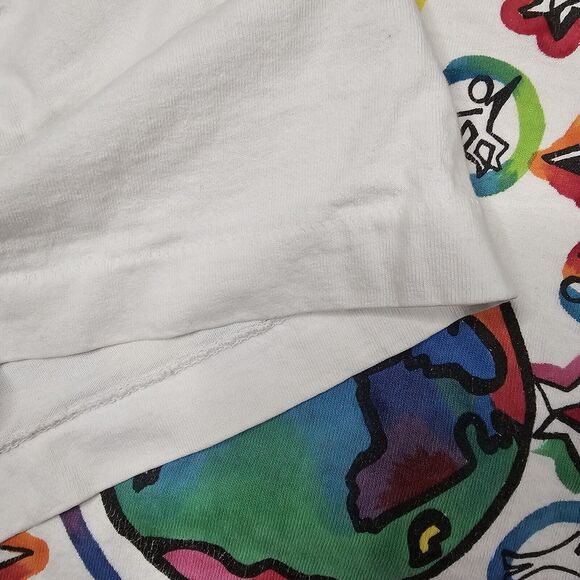 Vintage World View Tshirt XXL Peace Love Harmony Coexist 90s Single Stitch Retro - Picture 3 of 13